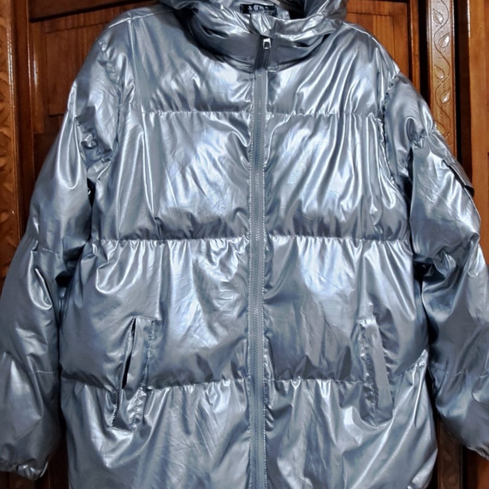 Silver Puffer Jacket - image 5